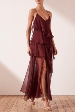 Cross back maxi dress
