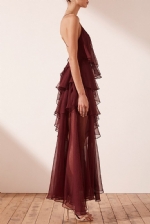 Cross back maxi dress