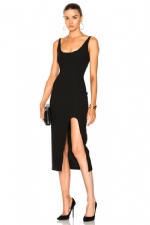 Knitwear dress with split