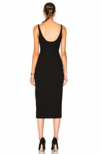 Knitwear dress with split